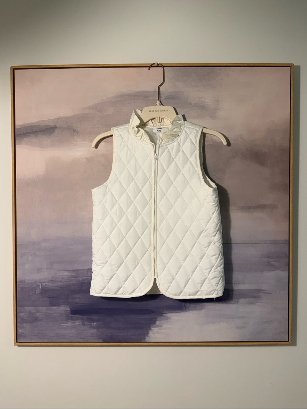 Girls‎ White Ivory Quilted Zip Front Vest